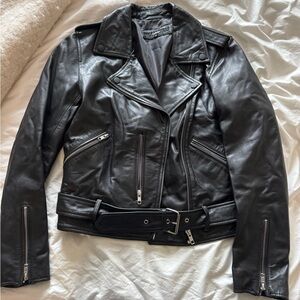 Quince Black Leather Jacket